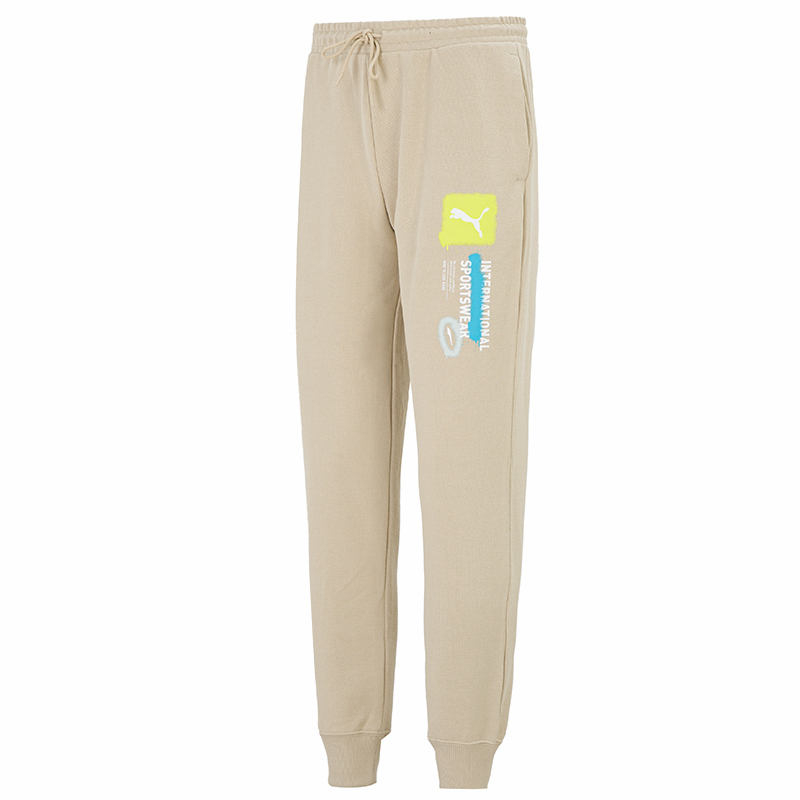 彪马PUMA Regular Graphic Sweatpants男针织长裤-毛圈536306-64
